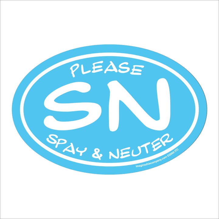 Spay/Neuter Blue Oval Magnet för wholesale av Imagine This Company