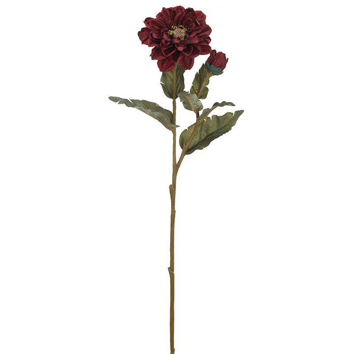 Will's Company - Wholesale Artificial Flowers - Artificial Dried Zinnia Flower Spray - 3 color options, 24"