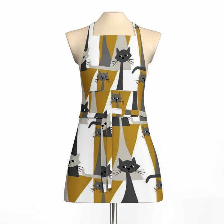 Kitty Gul Förkläde Med Ficka för wholesale av Arvidssons Textil