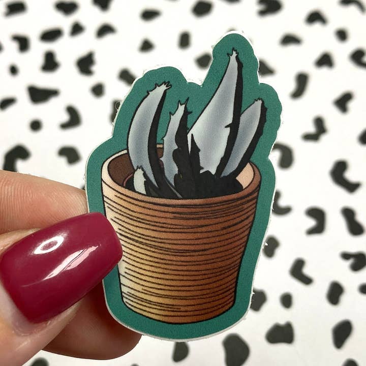 Mini Aloe Plant Vinyl Sticker for wholesale by Michaela Shailene LLC
