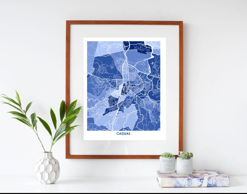 Juanita's Adventures - Wholesale Art Print - Juanitas Caguas Map Print2