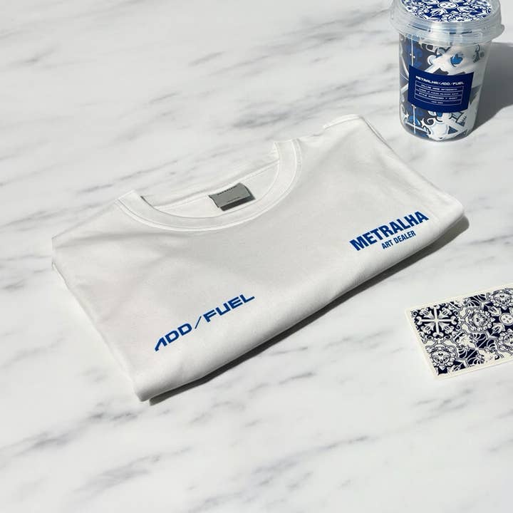 T-SHIRT BLANC METRALHAXADDFUEL AFTERMATH, Édition Collector pour la vente par Metralha Worldwide