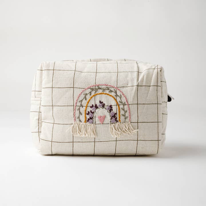 Zoey Inc. - Wholesale Diaper Bag - Baby - Hand Embroidered Rainbow Diaper Bag7