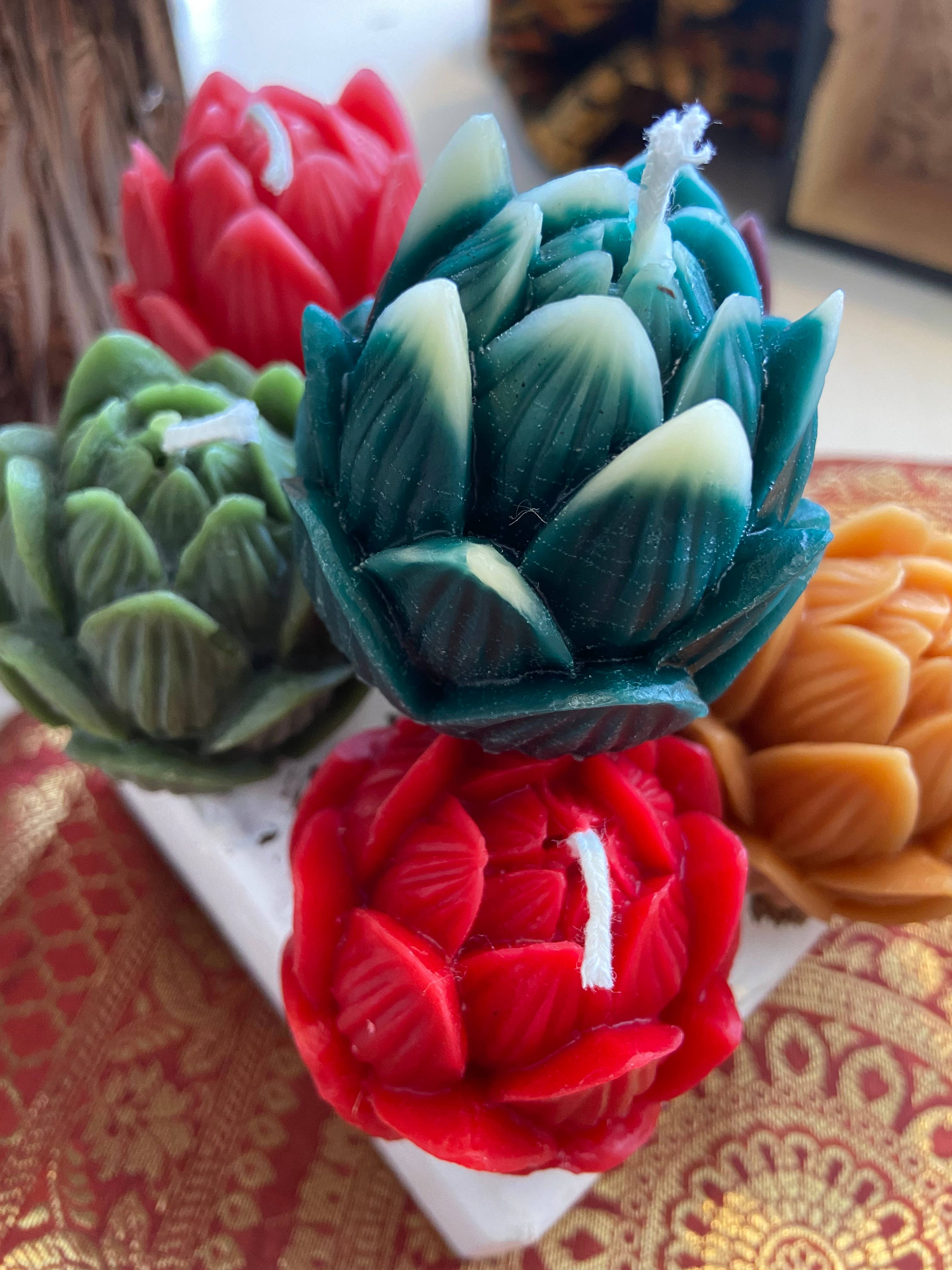 Live Light Beeswax Candles - Wholesale Novelty Candle - Lotus Meditation Candle Box Set2