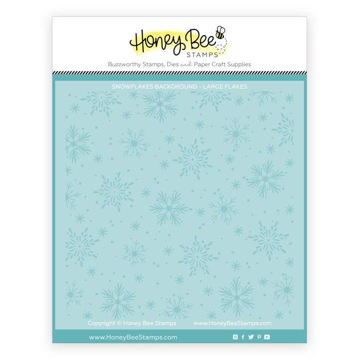 Honey Bee Stamps - Wholesale Stencil/Craft Die - Snowflakes Background - Set of 2 - 6"x6" Layering Stencils5