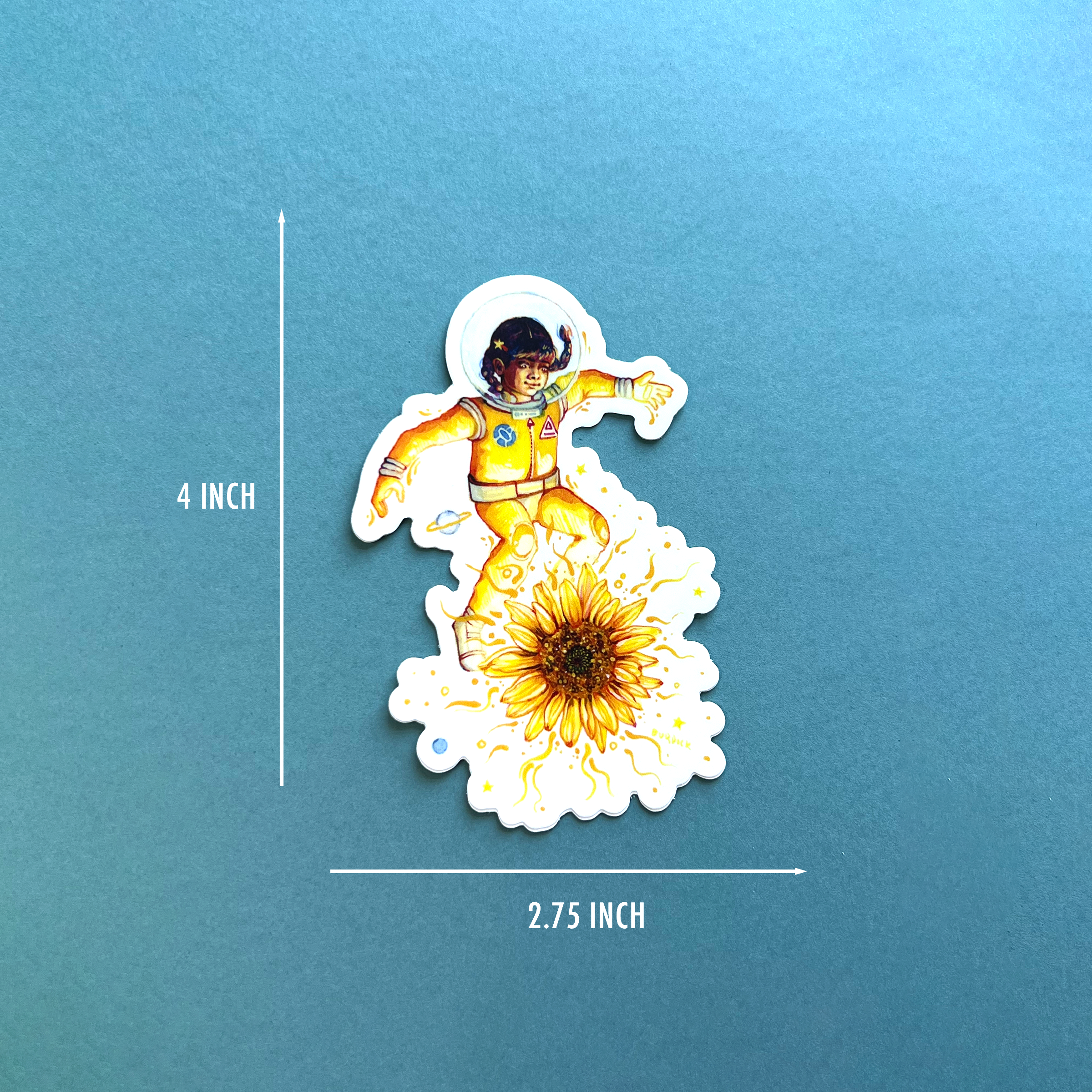 Liz Burdick Arts - Wholesale Sticker - Botanical Children: Sunflower Sticker1
