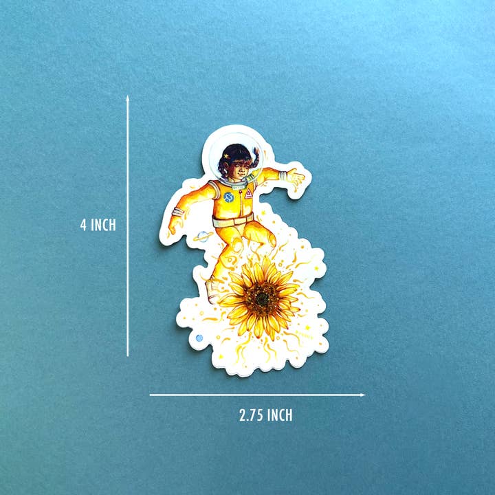 Liz Burdick Arts - Wholesale Sticker - Botanical Children: Sunflower Sticker1