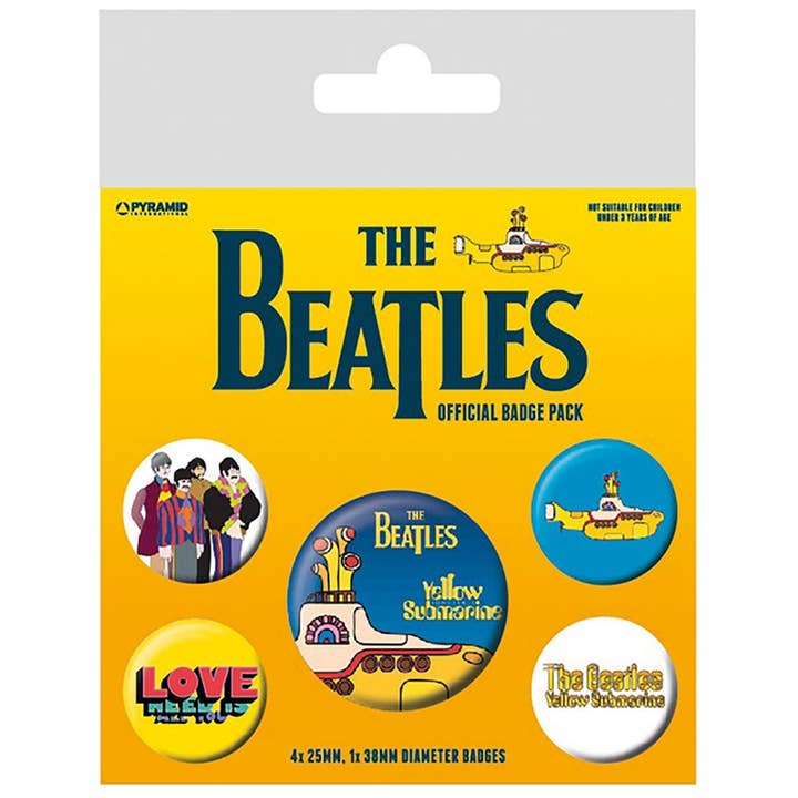 The Beatles (Yellow Submarine) Badge Pack for wholesale by Pyramid International