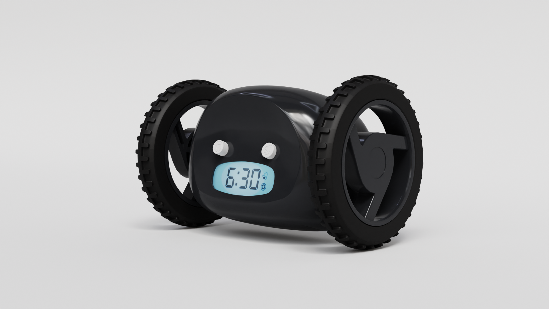 Clocky - Vendita all'ingrosso Sveglia - Sveglia rumorosa su ruote per dormiglioni (ruote nere)8