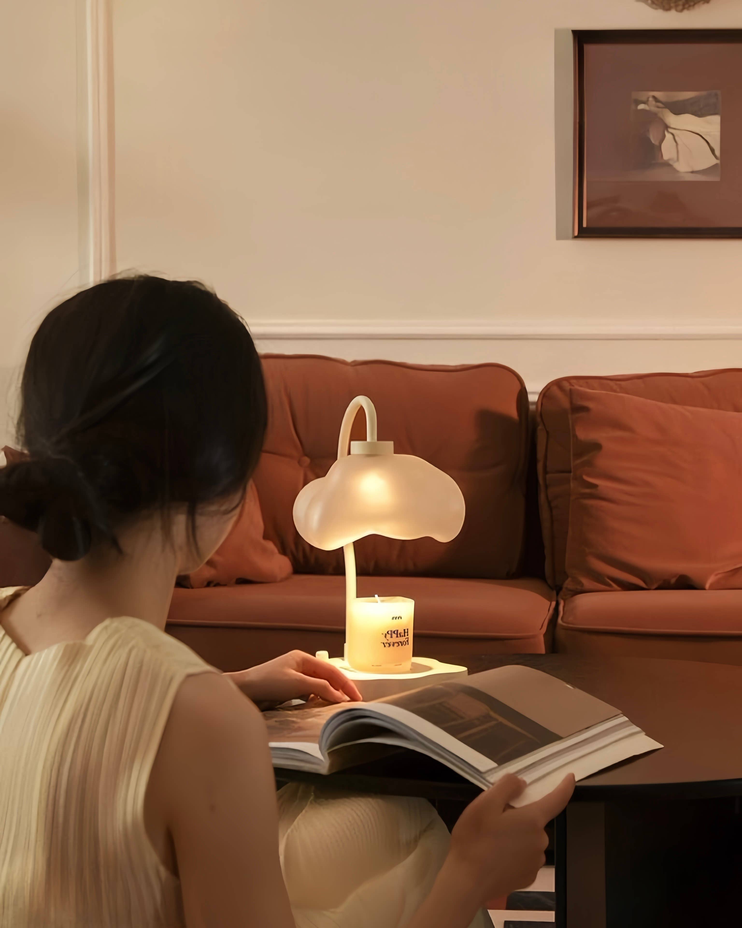 INSPECIAL HOME - Wholesale Accent/Desk Lamp - Cute Unique Dimmable Cloud Candle Warmer Lamp With Timer3