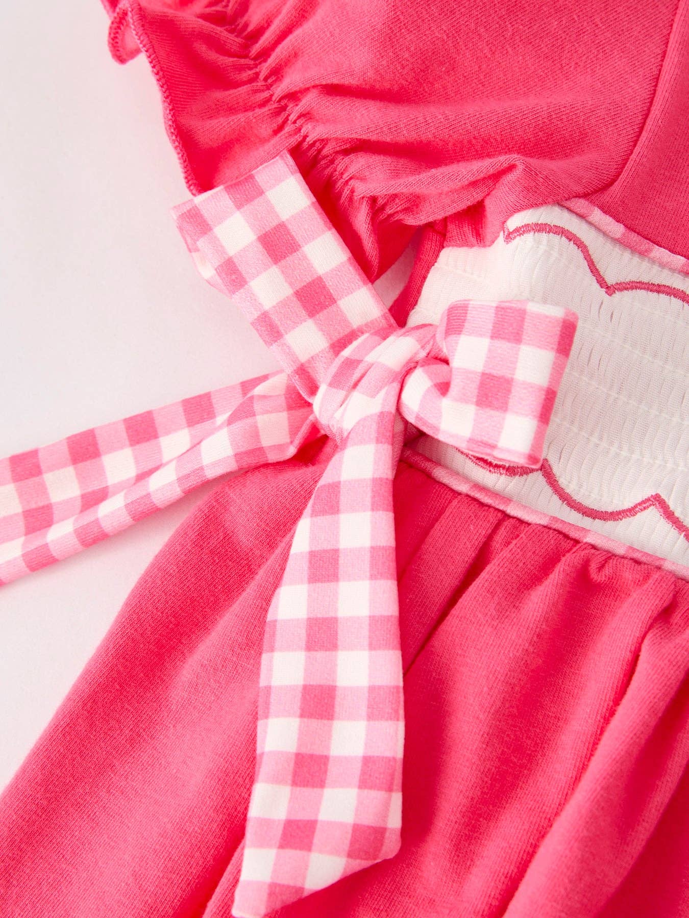 Rylee Faith Designs - Wholesale Dress - Kids - Hot Pink Smocked Church Christ Bishop Christening Dress3
