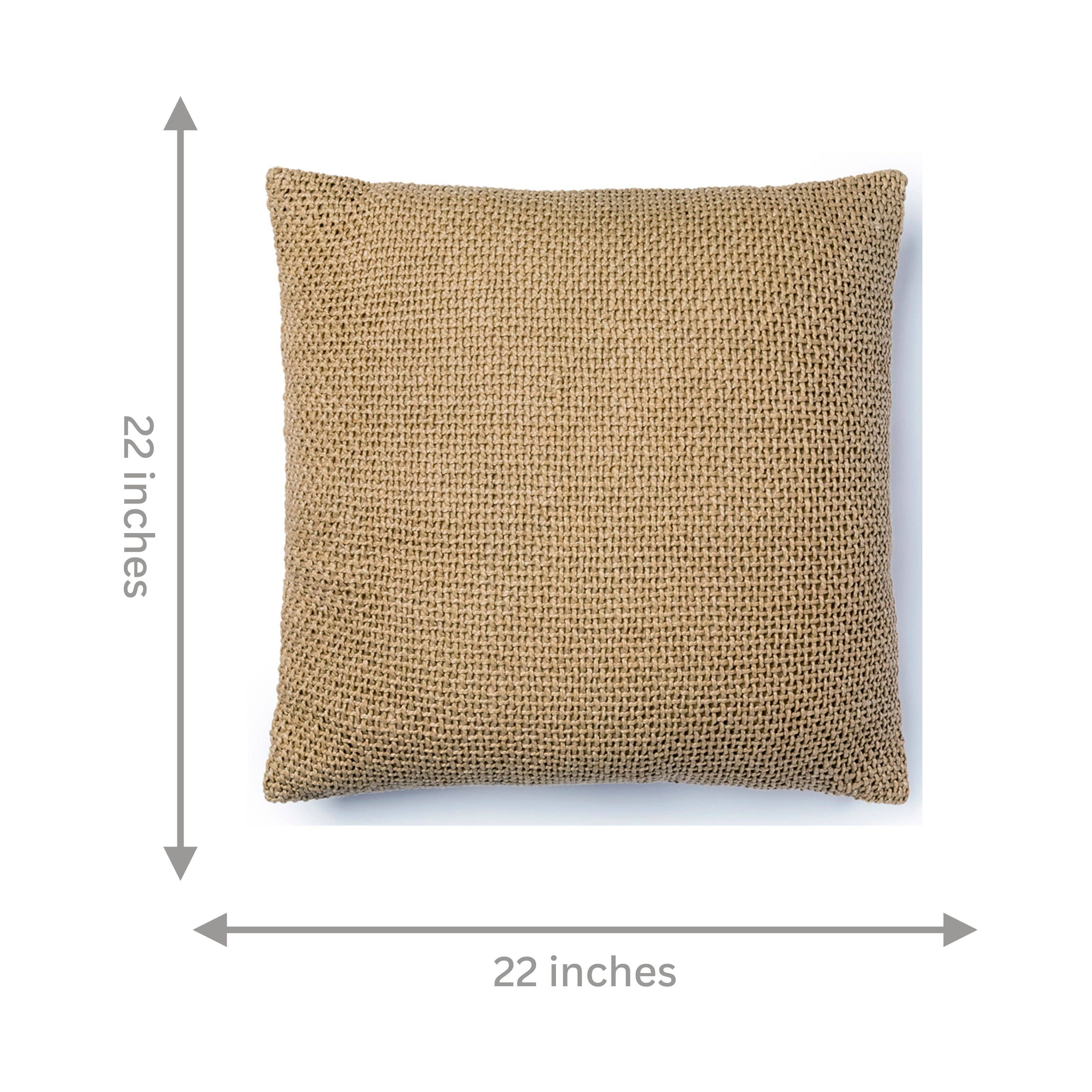Madera Weave Pillow I 22"x 22" I Natural for wholesale on Faire3