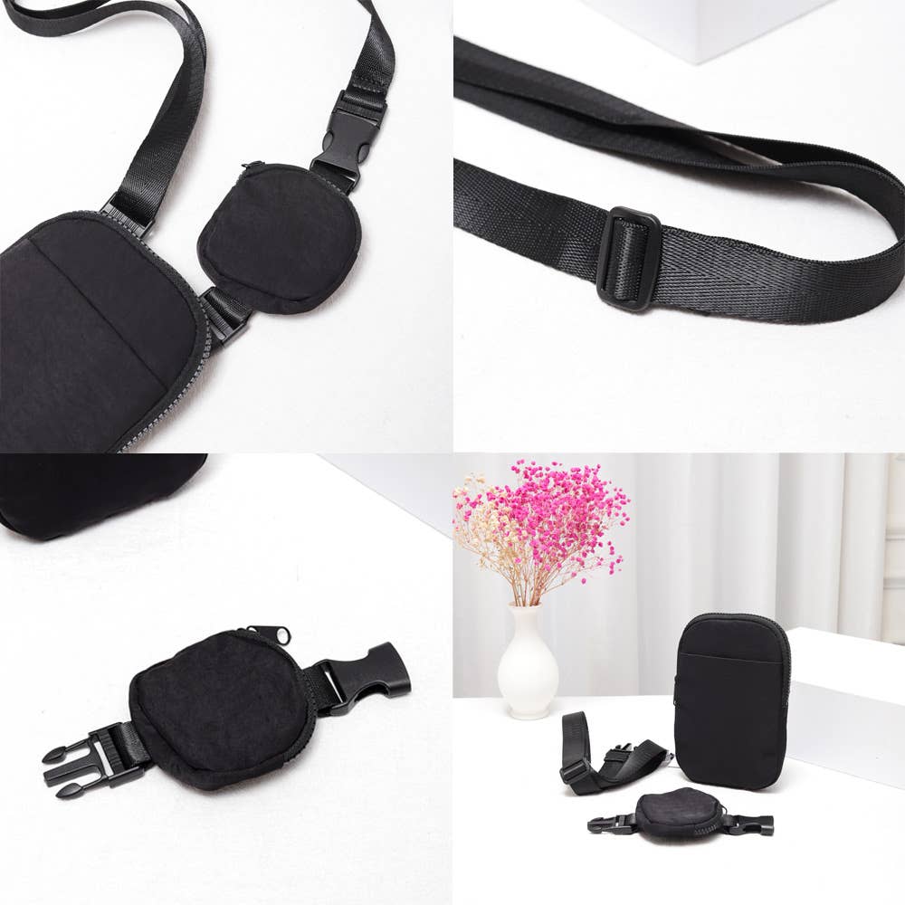 Sensibling Corp. - Vente Sac à bandoulière – femme - Sac à bandoulière en nylon solide/sac à bandoulière19