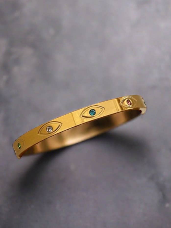 High Quality Stainless Steel Open Gold Bracelet for wholesale by RabenBeads