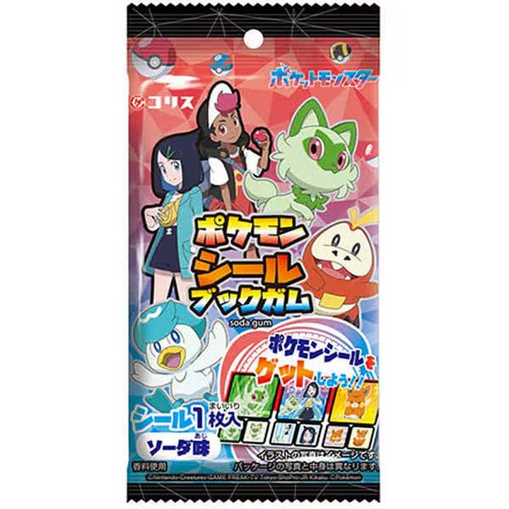 Coris Pokemon Sticker Book Gum, 1 sheet, 3.5g + 5.5g, 9g for wholesale by MA Imports