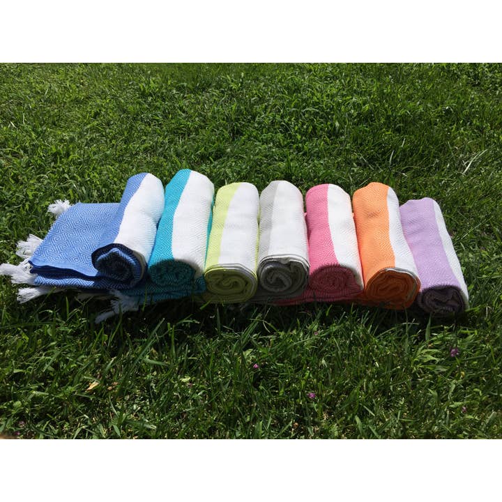Serviettes peshtemal turques, style Pestemal Diamond pour la vente par FabricDome