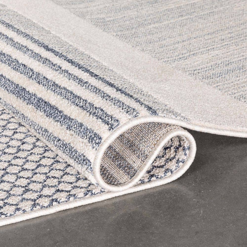 Well Woven – wholesale Matta – Briar Tribal geometriska abstrakt ljusblå looped lugg matta6