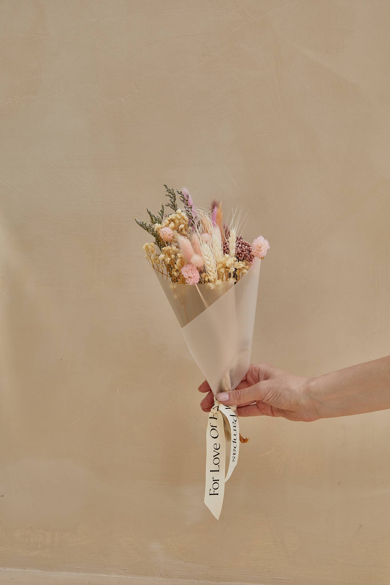 For Love Of Pampas - Wholesale Dried/Pressed Flowers - Small Dried Flower Bouquets - Pink2
