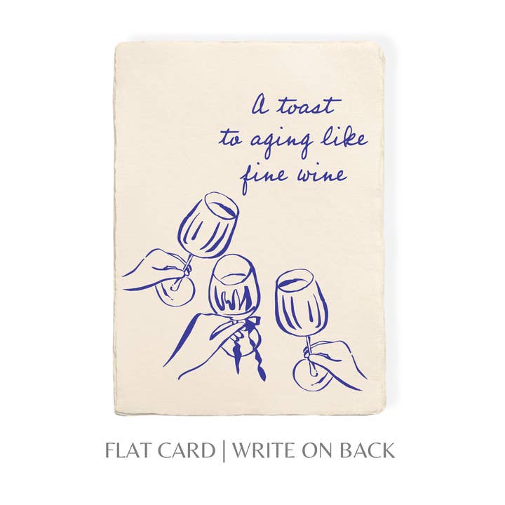 Paper Baristas - Wholesale Birthday Card - Toasting To A Fine Wine Birthday | Celebration Greeting Card