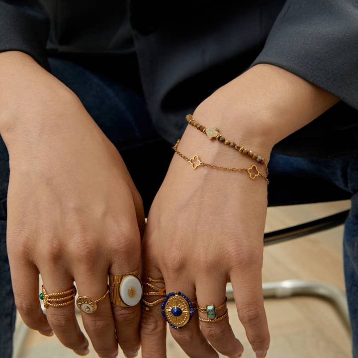 Lovelika - Wholesale Link & Chain Bracelet - Multi-strand stone bracelet - Christina12