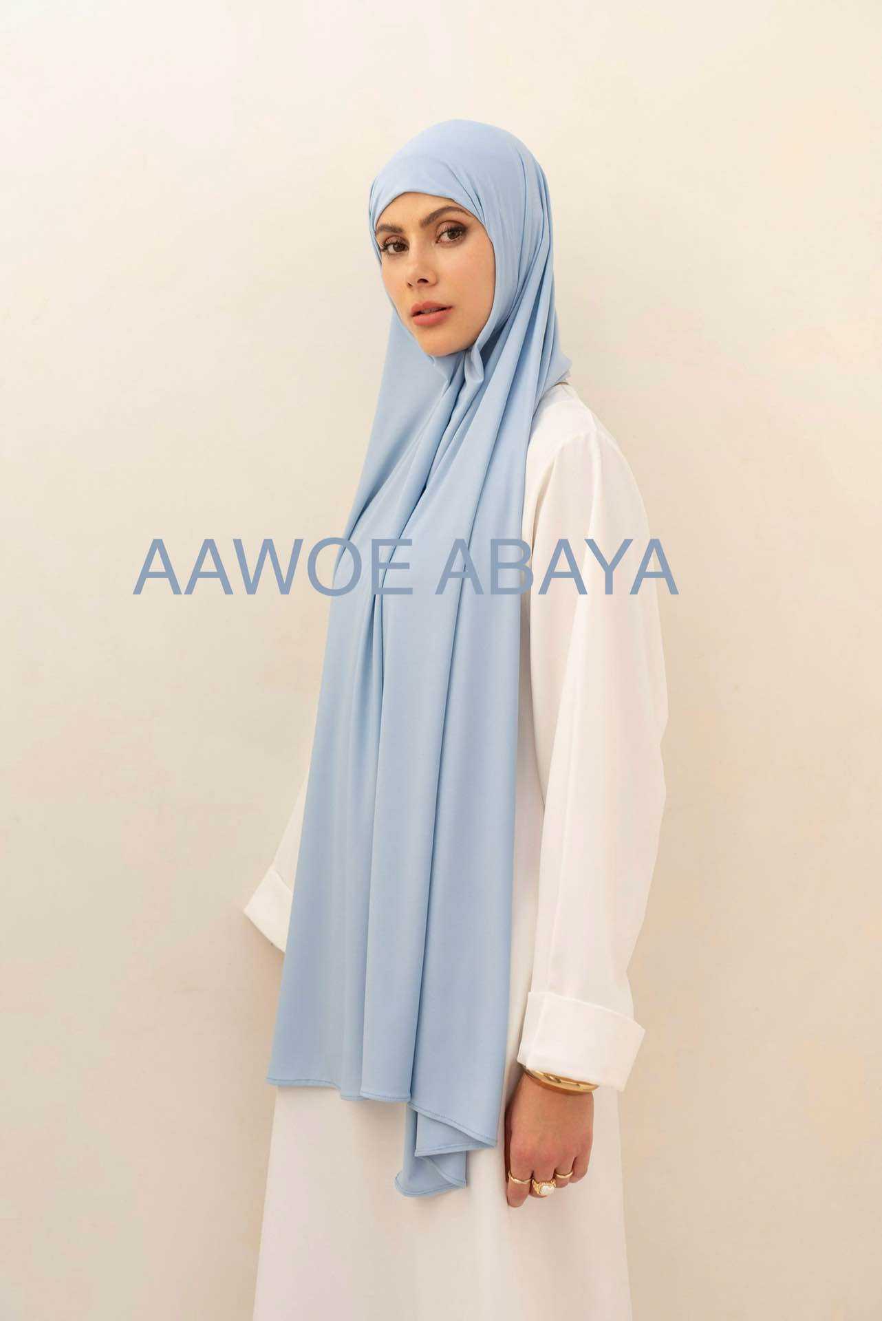 Aawoe Abaya – Engroshandel Hijab - Dame – Hijab rektangel i jersey med bindebånd - 70x200 cm - 24847
