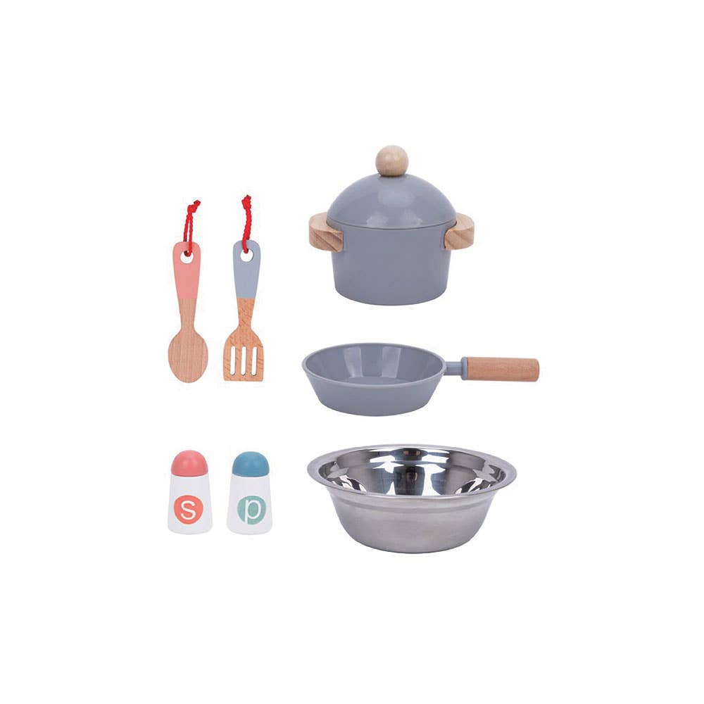 AJ Aguiar - Vendita all'ingrosso Set di giocattoli - Bambini - Cucina Madeira 10 Pz 3+3