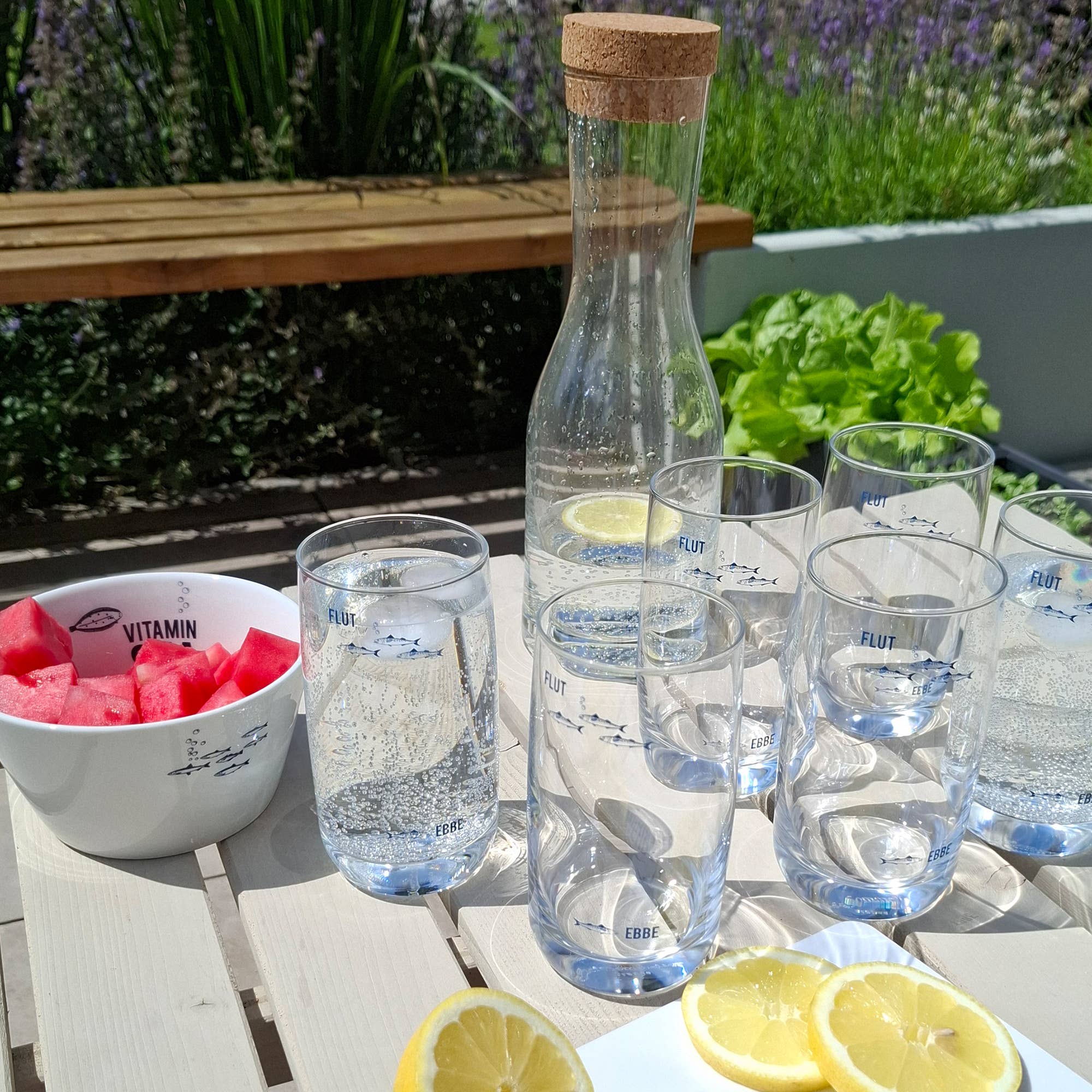 Bow & Hummingbird – Großhandel Trinkglas/Tasse – Kristallglas, Longdrinkglas "Ebbe & Flut" made in EU4