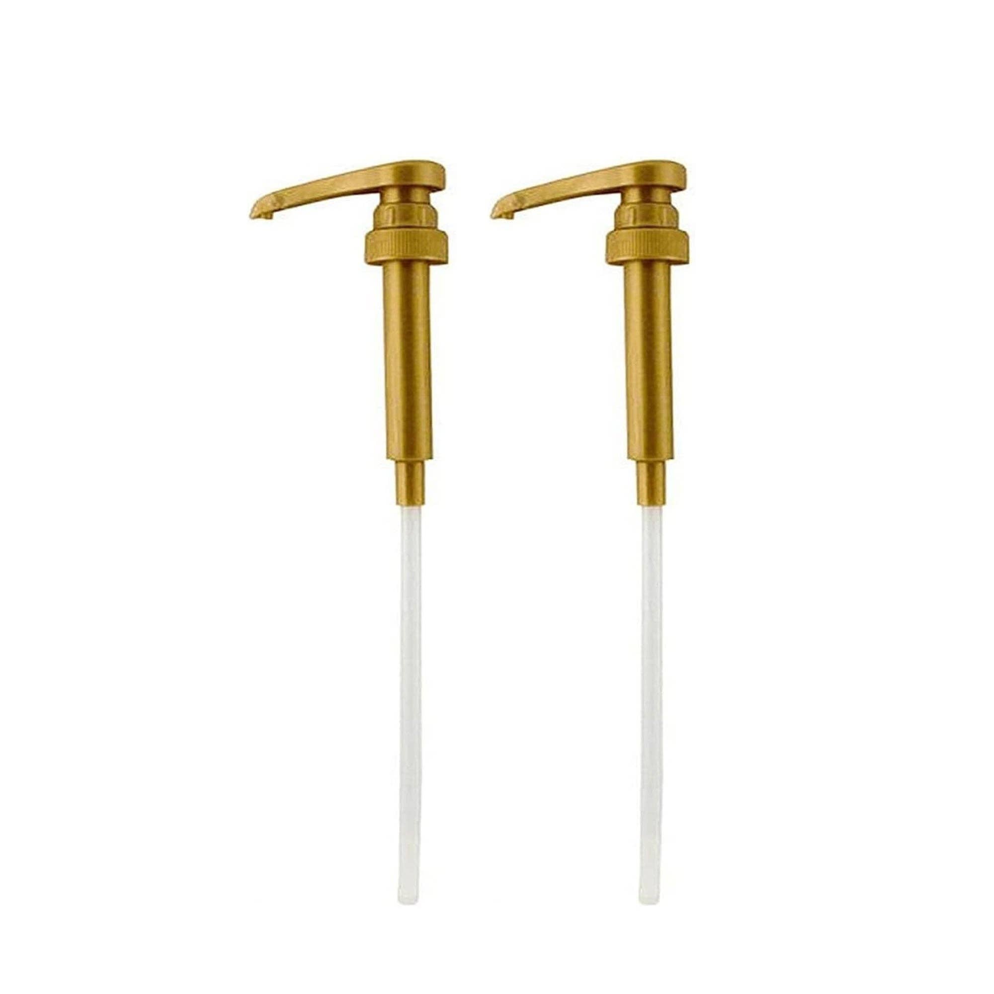 Vigor Path – wholesale Drink dispenser – Gold Coffee Syrup Pump - Fits 25.4oz/750ml bottles (Pack of 2)0