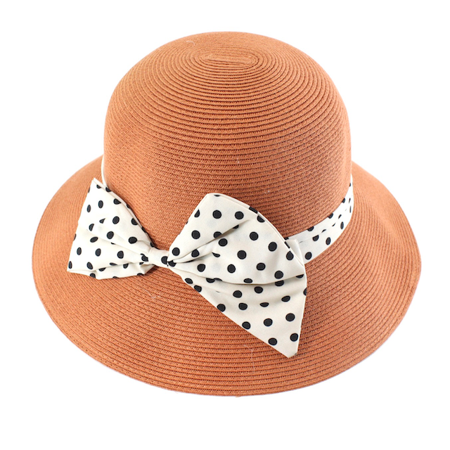 Pretty Persuasions - Wholesale Straw Hat - Women's - H24003 Sweet Sky Straw Hat w/Bowtie1