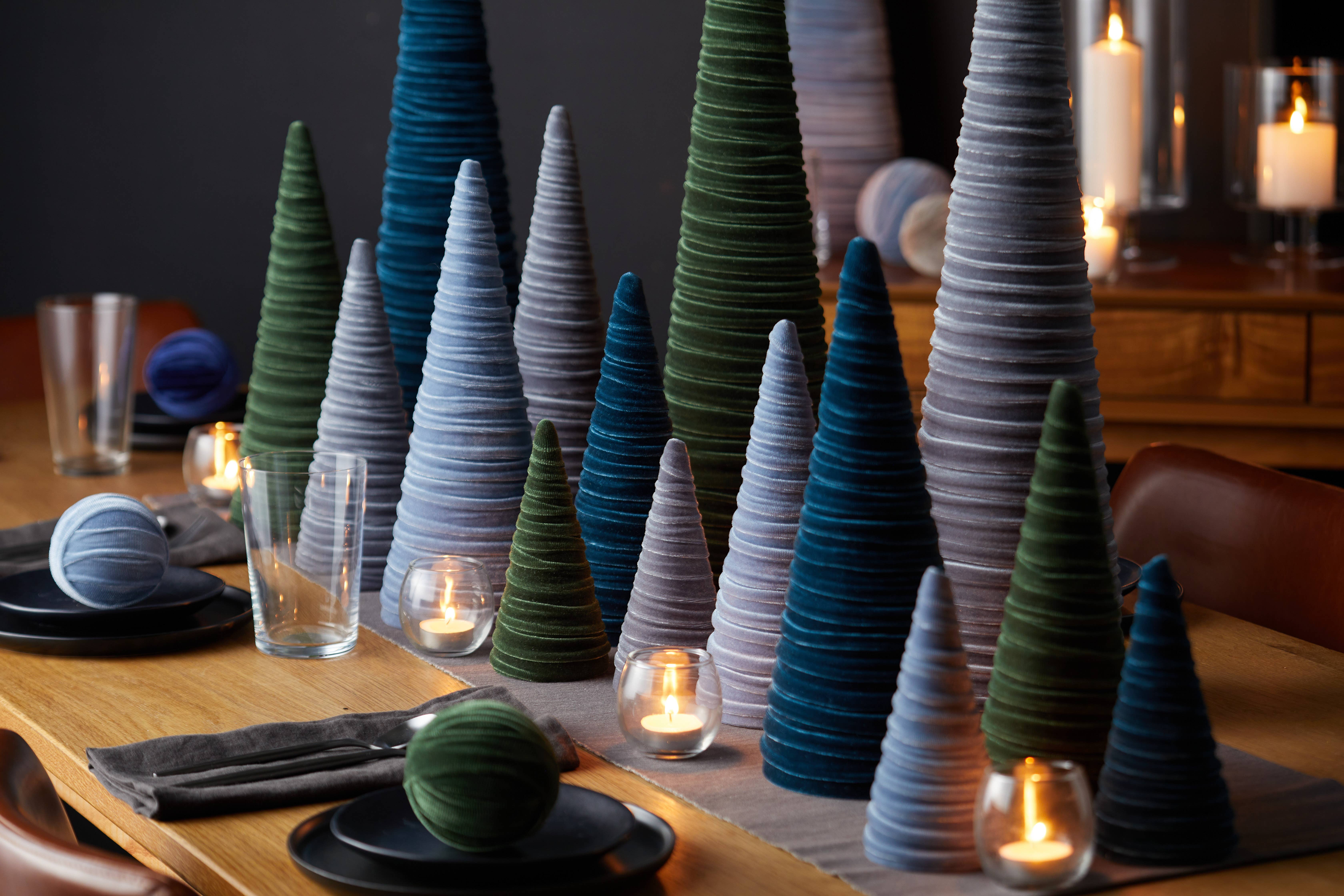 Your Heart's Content - Wholesale Decorative Tabletop Object - Trees Velvet Large, Minimalist Mantel, Spring Tablescape6