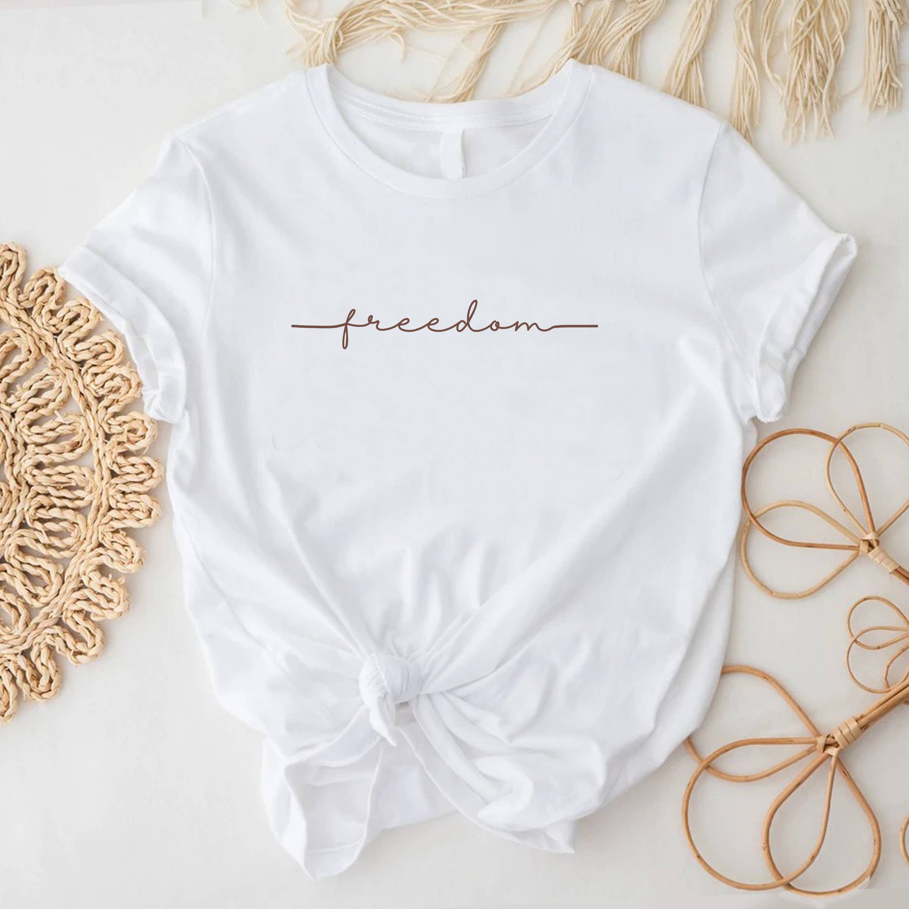 STARCHIS - Wholesale Screen Printed T-Shirt - Women's - ** BEST SELLER ** FREEDOM UNISEX T-SHIRT - RINGSPUN COTTON1