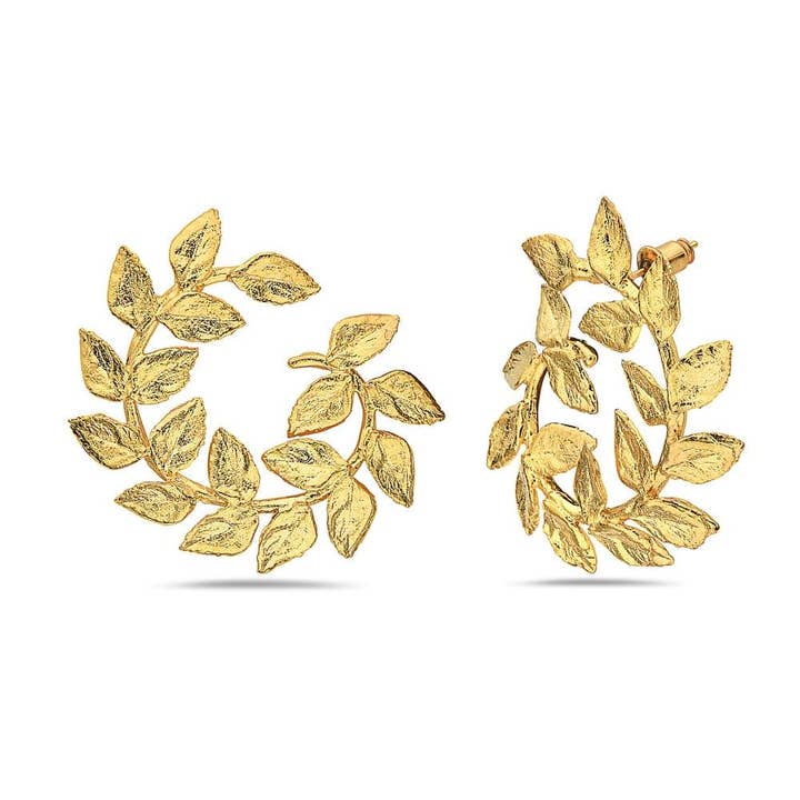 Brinco de folha circular por atacado de Jewelry Fiesta