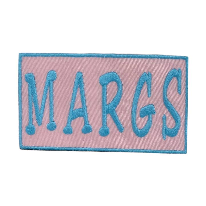 MARGS, Pink, Embroidered, Iron on Patch for wholesale by Wholesale Applique