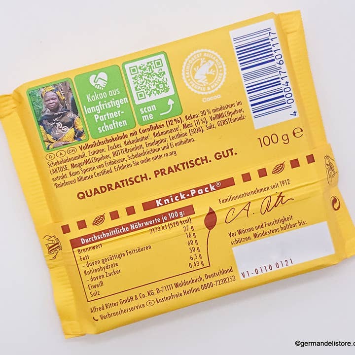 Phoenix Distributions - Venta al por mayor Chocolate - RITTER SPORT Knusperflakes, 100 gramos, 10 unidades3