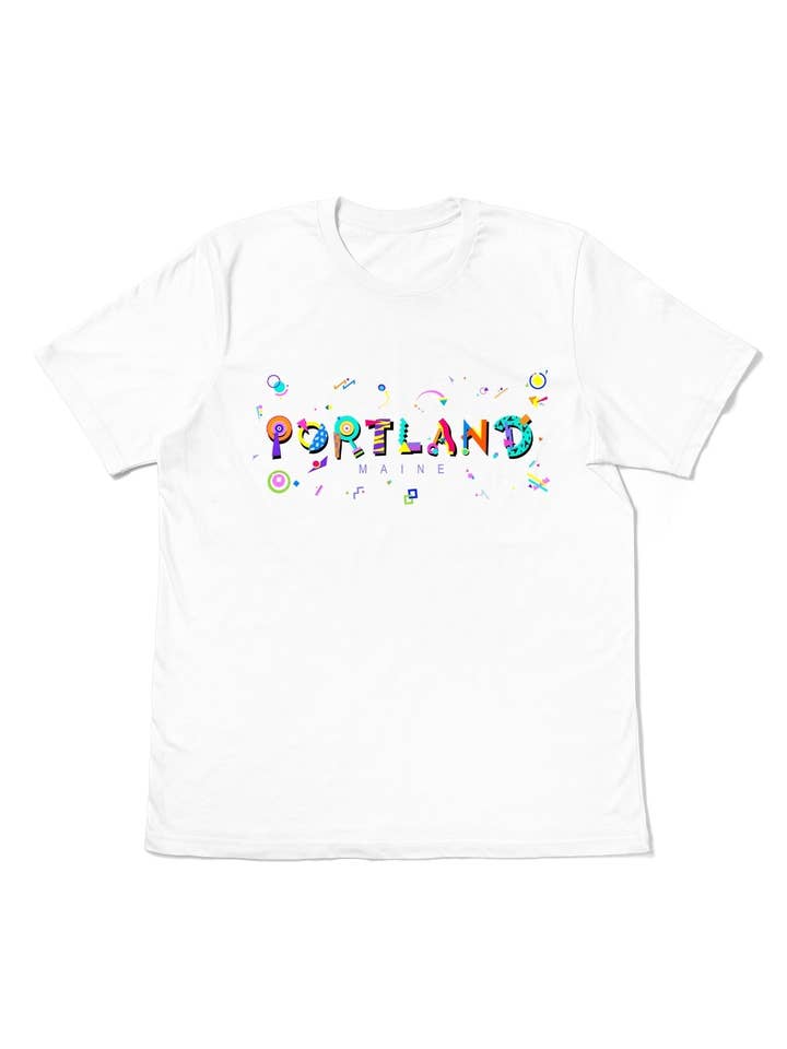 Portland POPtype T-Shirt – Retro, Coastal & Full of New England Charm 🦞 for wholesale by Tourist Tee Co.