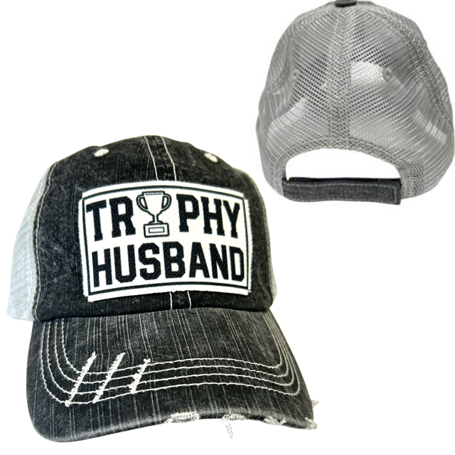 dkhandmade - Wholesale Trucker Hat - Men's - TROPHY HUSBAND | UNISEX HAT | DISTRESSED6
