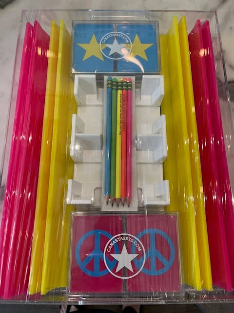 Canasta Sets.com - Wholesale Card Game - Starter Set in acrylic tray MULTI assorted colors1