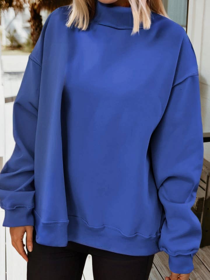 Sweat-shirt à col montant réversible oversize 66Love (S-XL) pour la vente par 66DISCO