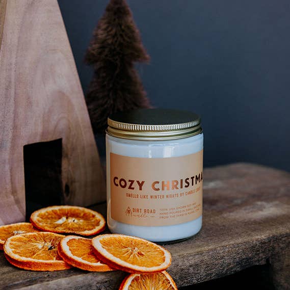 Dirt Road Candle Co - Wholesale Jar/Filled Candle - Cozy Christmas Candle1