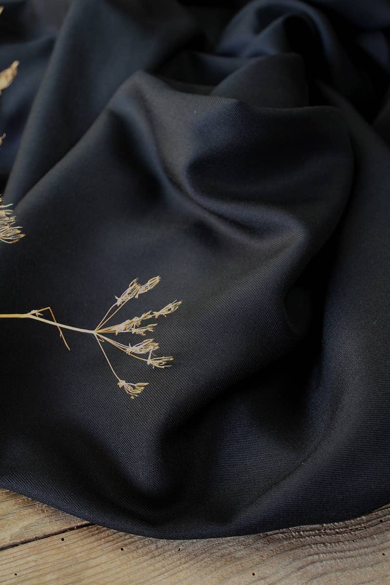 Eglantine et Zoé - Wholesale Fabric - Black Licorice Fabric - Viscose Twill11