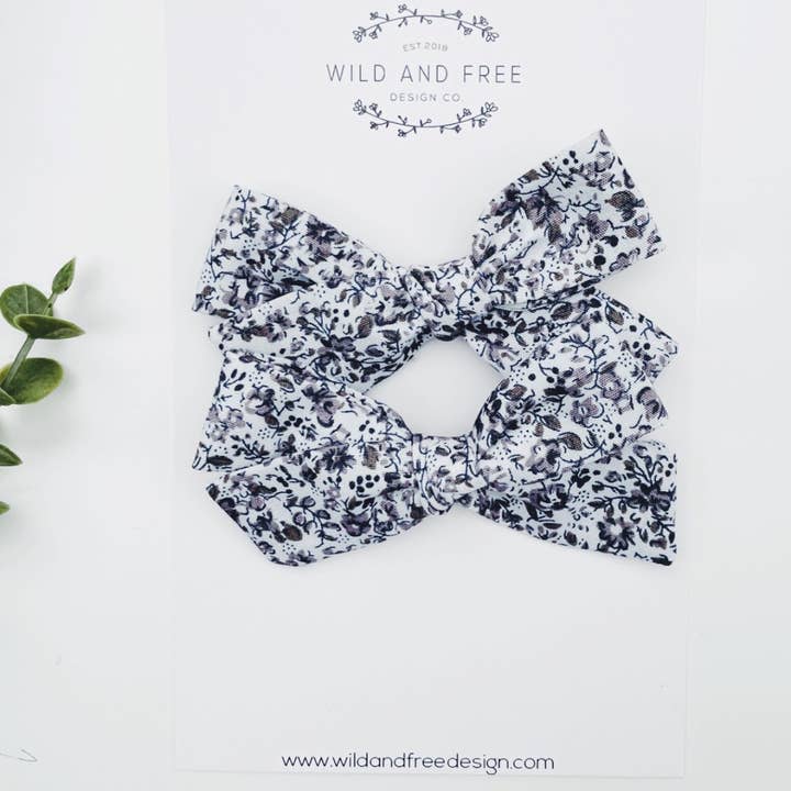 Wild and Free Design Co. – wholesale Hårrosett - Barn – Neutral Pitail Bow set8