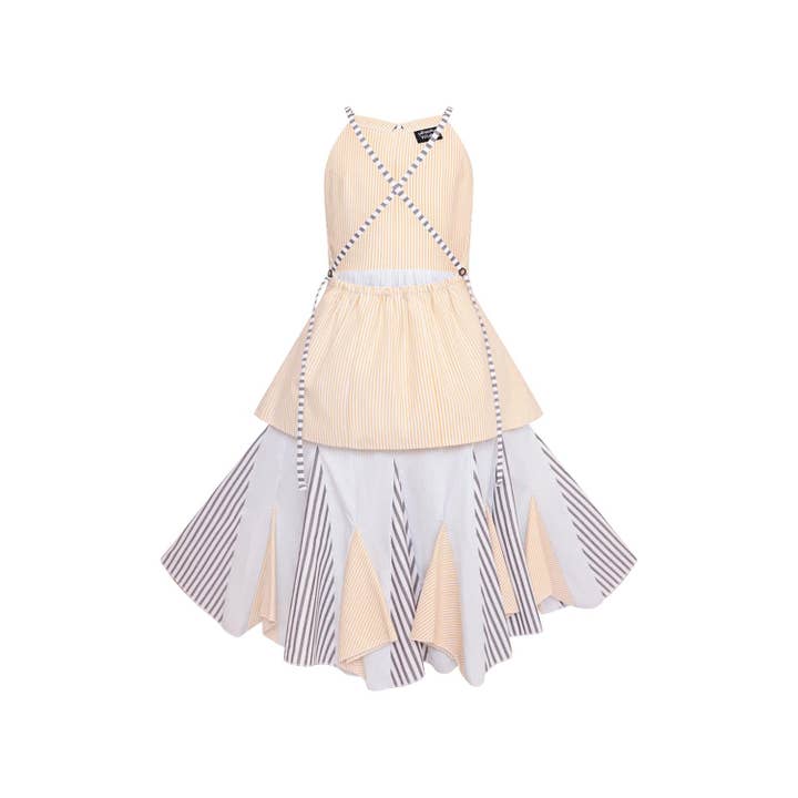 Infantium Victoria - Wholesale Dress - Kids - Zero Waste Striped Flower Girl Dress3