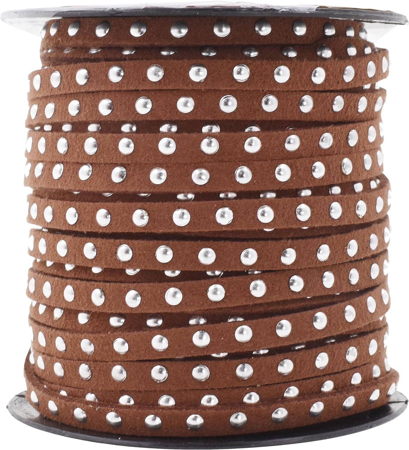 Mandala Crafts - Wholesale Craft supplies - 5mm Studded Faux Suede Cord Rope for Jewelry Making7