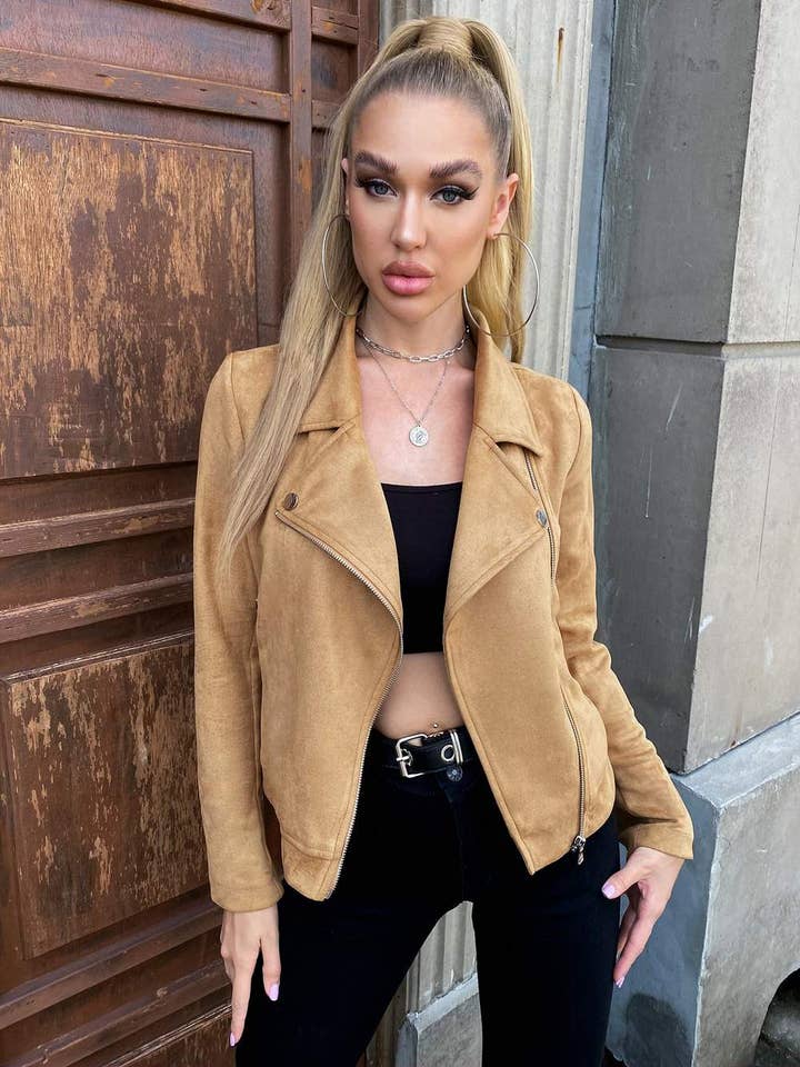 Flarix - Wholesale Jacket - Women's - apperloth a zip up suede moto jacket5