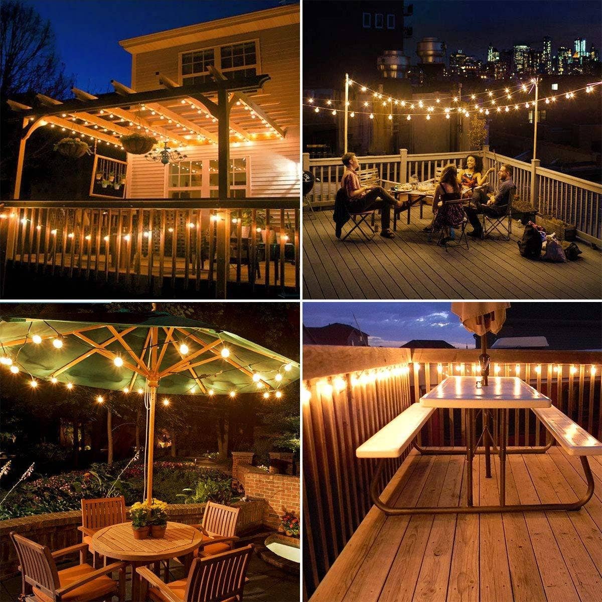 YI LIGHTING LLC - Wholesale String Lights - 25FT 25-Bulb Outdoor String Lights with 5W G40 Globe Bulbs3