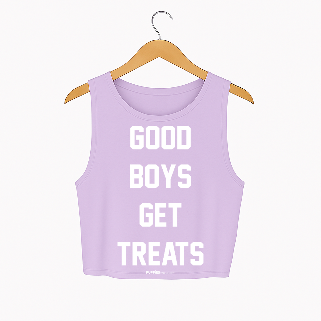 Puppies Make Me Happy – wholesale Linne (Tryckt) - Dam – Bra pojkar får godis | Crop Top4