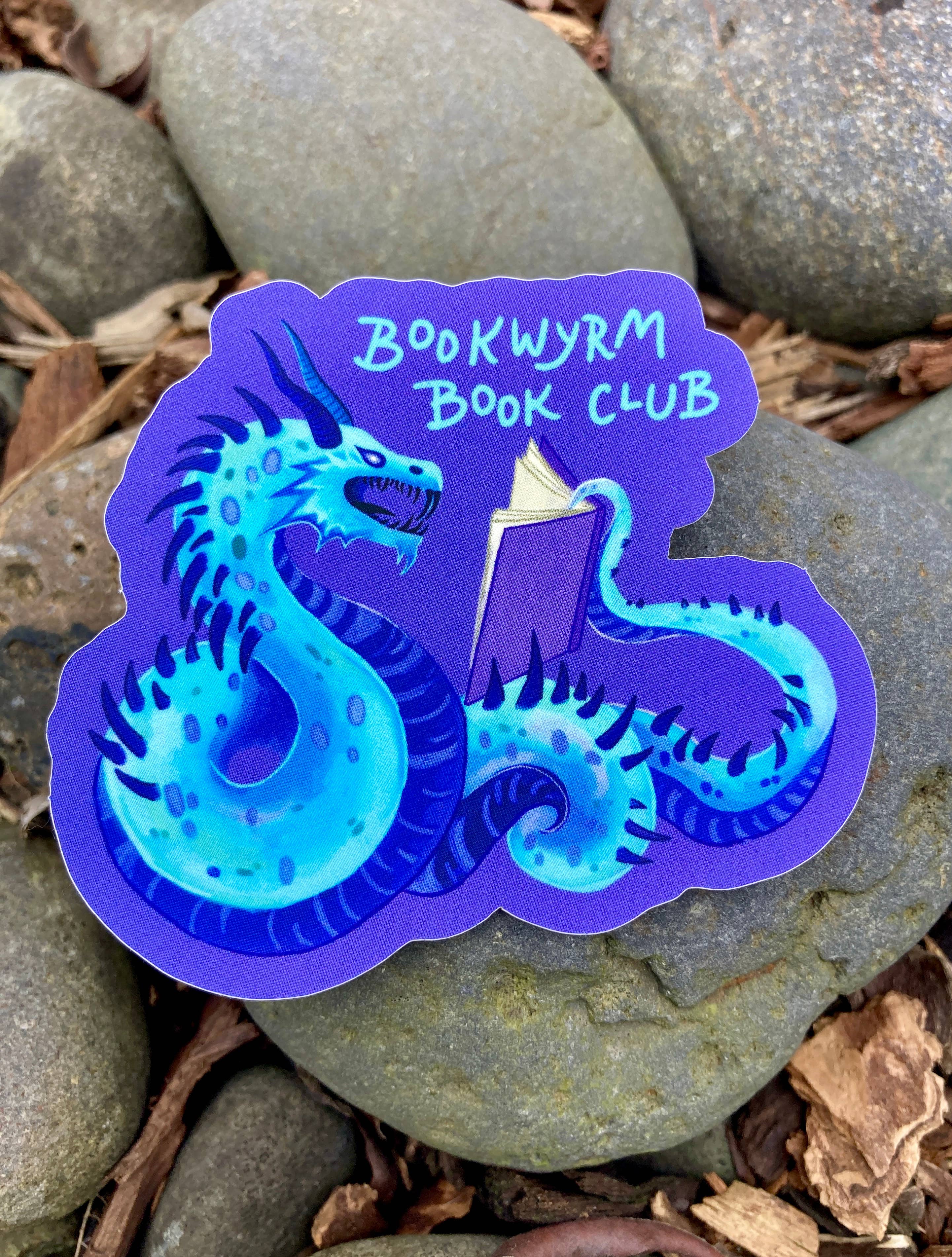 Bookwyrm Bookclub | Matte Vinyl Sticker for wholesale by Camilla Watson Art