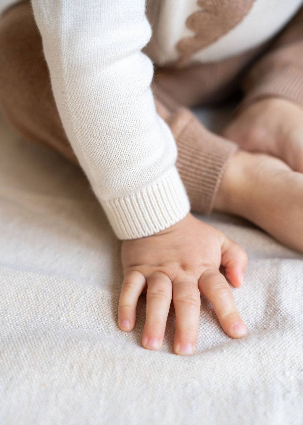 Natural Camisola de Pulôver de Bebé Moose Jacquard Knit (Algodão Orgânico) para venda a revendedores na Faire3