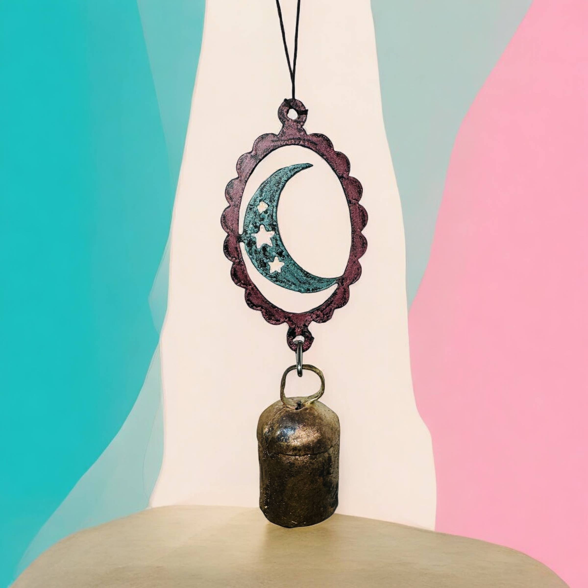 Whimsies - Wholesale Ornament - Maanornament met windgong – schattig cadeau voor tuin en auto7