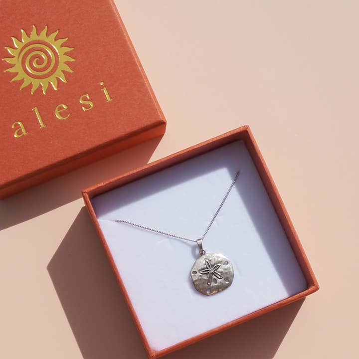 Alesi Jewellery - Wholesale Pendant/charm necklace - Sand Dollar Necklace Sterling Silver0